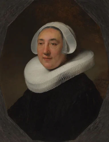 Portrait of Haesje Jacobsdr van Cleyburg by Rembrandt van Rijn, painting, 1634