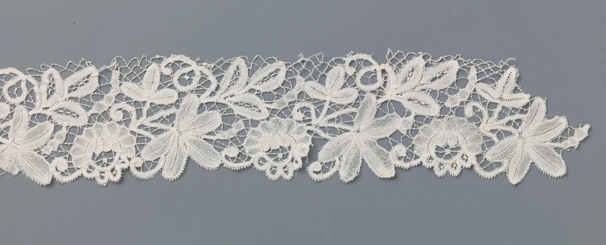 Strook kloskant met vijfblad by anonymous, other, 1890