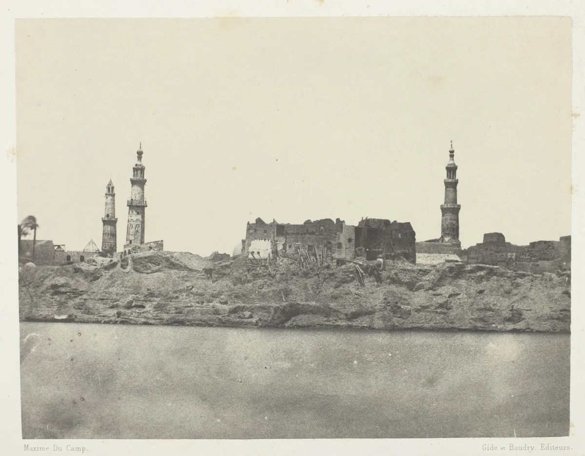 Vue Générale, Girgeh, Haute-Egypte, plate 14 from the album "Egypte, Nubie, Palestine et Syrie" (1852) by Maxime Du Camp, photograph, 1849-1851