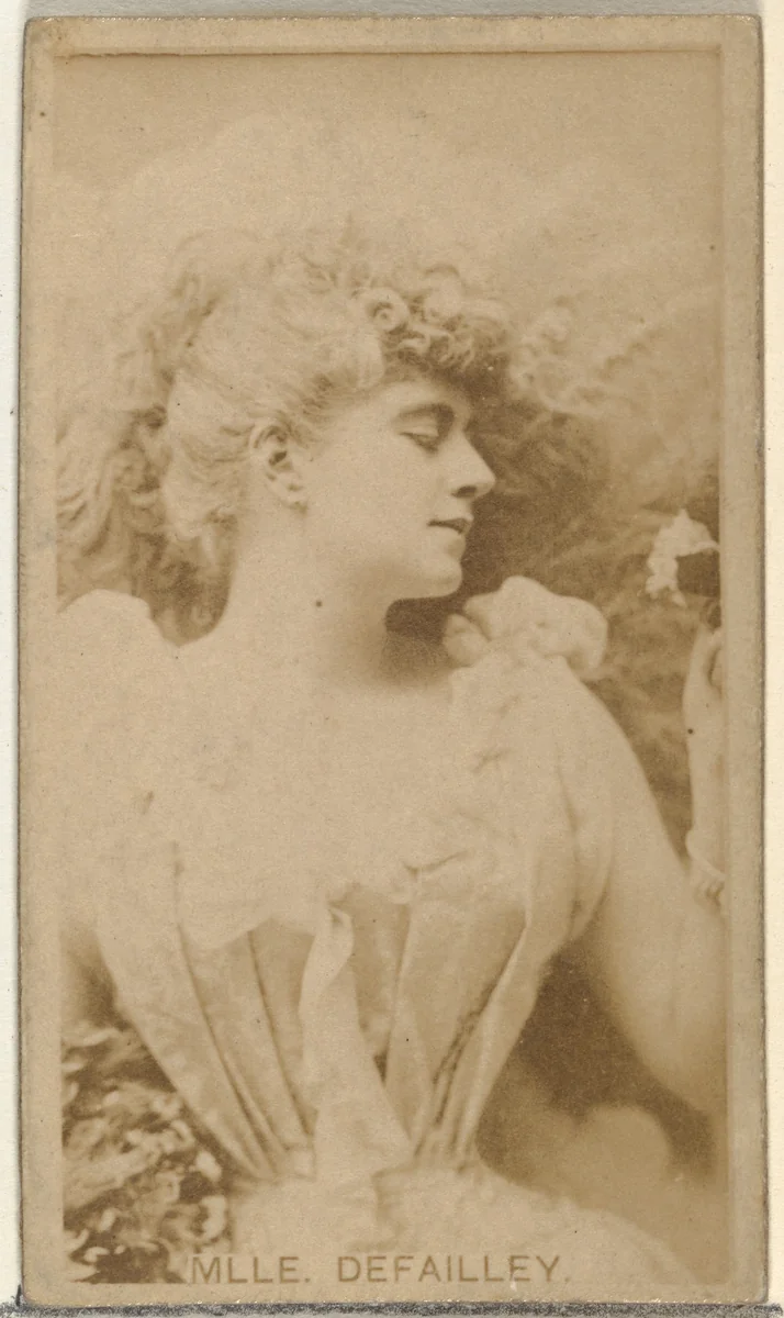 Mlle. Defailley, from the Actors and Actresses series (N145-8) issued by Duke Sons & Co. to promote Duke Cigarettes by W. Duke, Sons & Co., photograph, 1890-1895