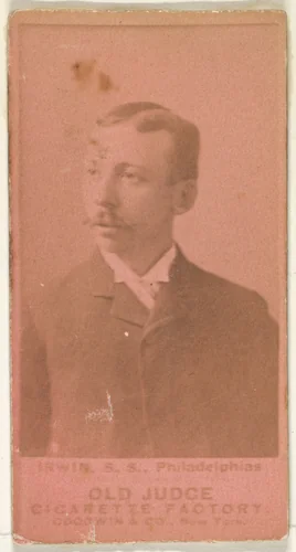 Arthur Albert "Doc" Irwin, Shortstop, Philadelphia, from the Old Judge series (N172) for Old Judge Cigarettes by Goodwin & Company, photograph, 1887-1890