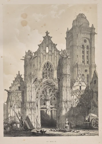 Architecture of the Middle Ages: At Senlis by Joseph Nash, print, 1838