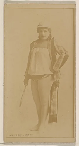 Annie Livingston, from the Actresses series (N245) issued by Kinney Brothers to promote Sweet Caporal Cigarettes by Kinney Brothers Tobacco Company, photograph, 1890