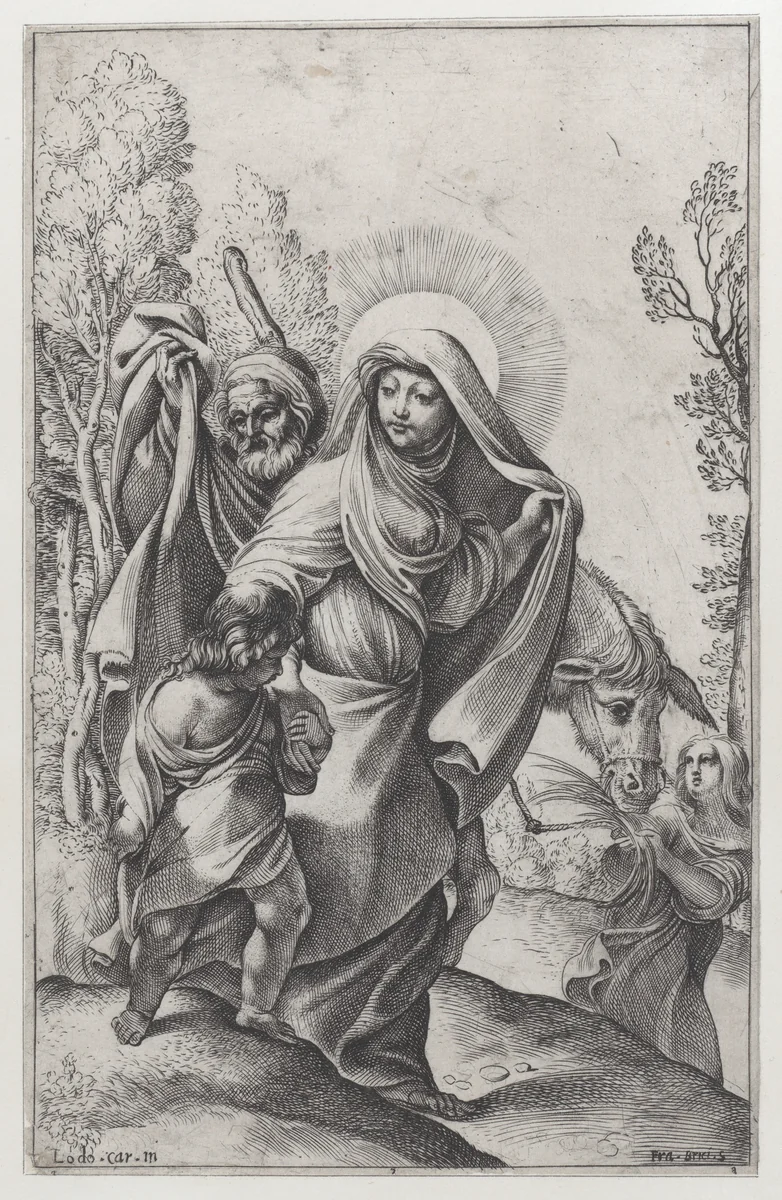 The Return from Egypt by Francesco Brizio, print, 1595-1623