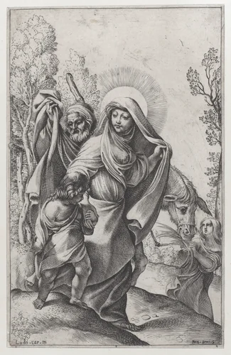 The Return from Egypt by Francesco Brizio, print, 1595-1623
