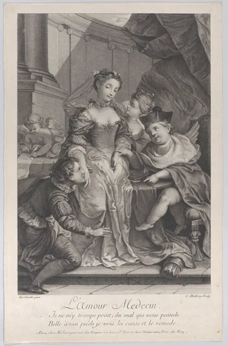 Love Doctor (L'amour medecin) by C. Mathey, print, 1725-1755