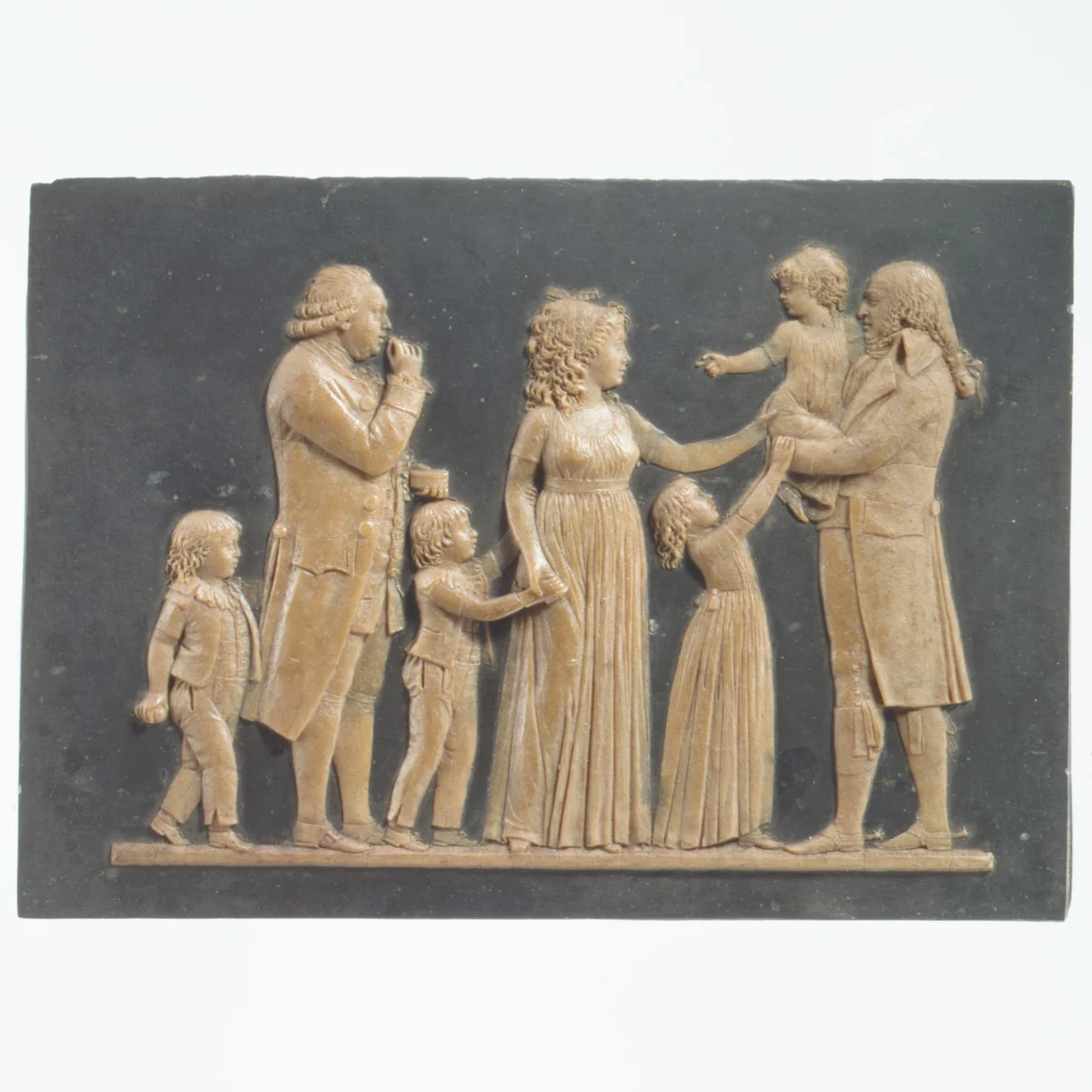 Family group portrait by Jean Martin Renaud, metalwork, 1790-1810
