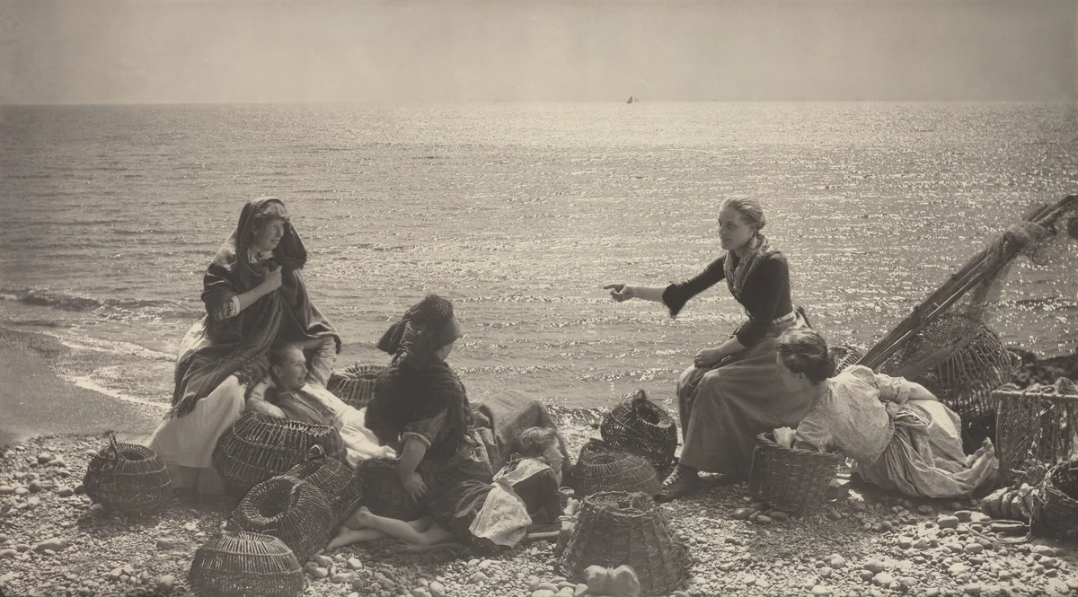Gossip on the Beach by Henry Peach Robinson, photograph, 1880-1890