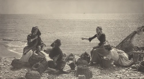 Gossip on the Beach by Henry Peach Robinson, photograph, 1880-1890