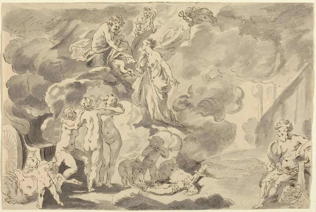 Death of Phaeton by Michael Burghers
Johann Liss, drawing, 1640-1723