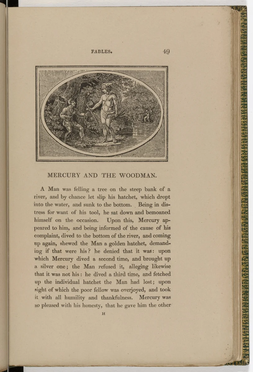 Headpiece (page 49) from The Fables of Aesop by Thomas Bewick, illustrated book, 1818
