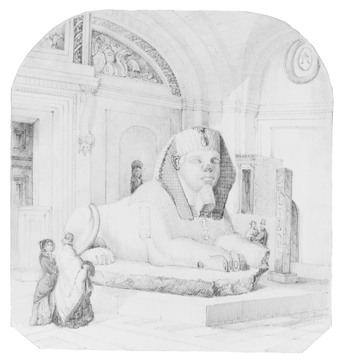 Sphinx in the Louvre by Henry Jackson Morton, artwork, 1807-1890