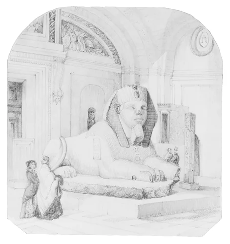 Sphinx in the Louvre by Henry Jackson Morton, artwork, 1807-1890