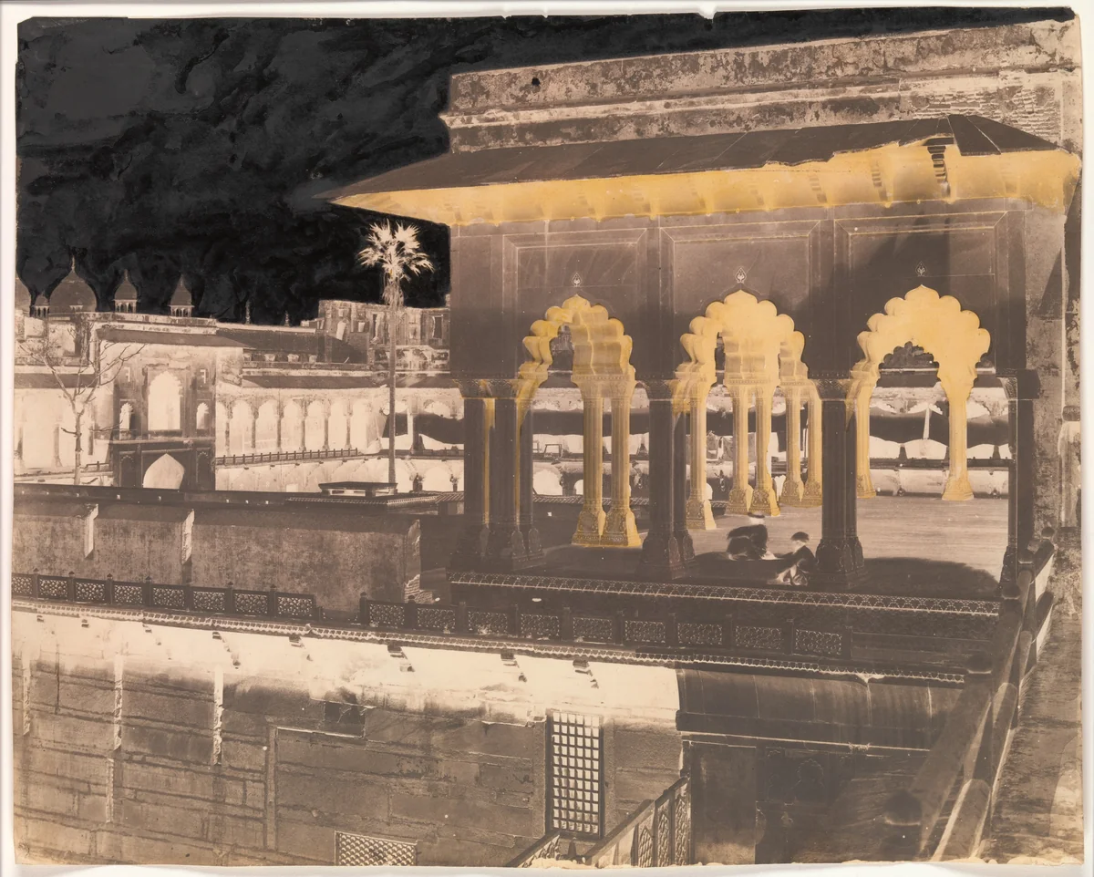 The Diwan-i Khas from the Mussaman Burj, Agra Palace by John Murray, photograph, 1862-1864