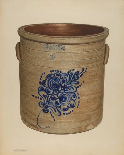 Crock by Yolande Delasser, index of american design, 1938