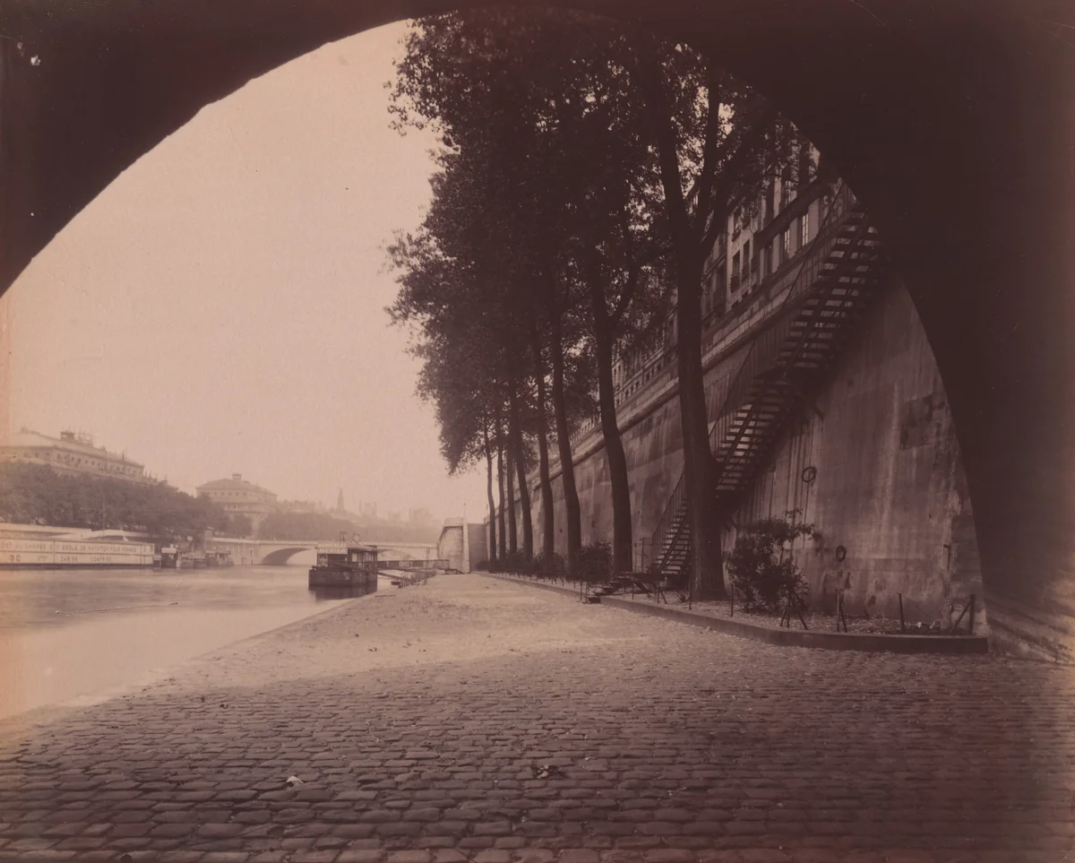 Vue Prise Sous le Pont Neuf (6e Arrondissement) by Eugène Atget, photograph, 1910