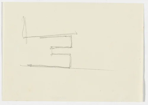 Lounge Chair Base (Elevation sketch) by Ludwig Mies van der Rohe, mies van der rohe archive, 1926