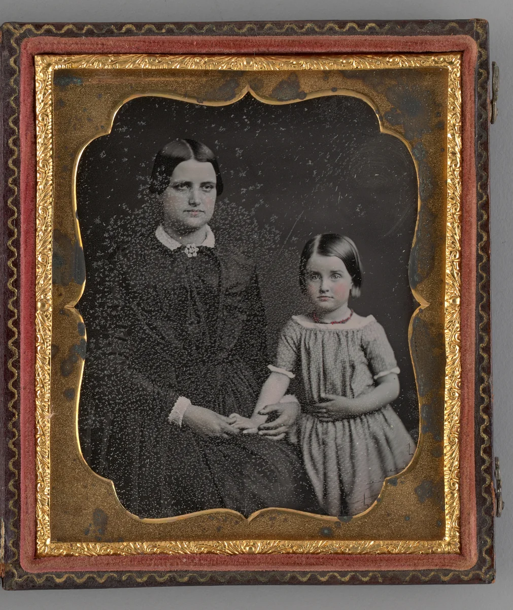 Untitled (Portrait of a Woman and a Child) by Unknown maker, other, 1850-1860