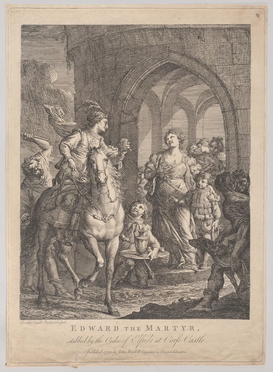 Edward the Martyr by Andrea Casali, print, 1773
