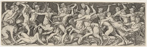 Plate VIII from "Battles and Victories" (Combats et Triomphes) by Etienne Delaune, print, 1540-1583