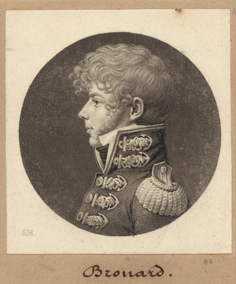 Michel Angélique Brouard by Charles B. J. Févret de Saint-Mémin, print, 1809