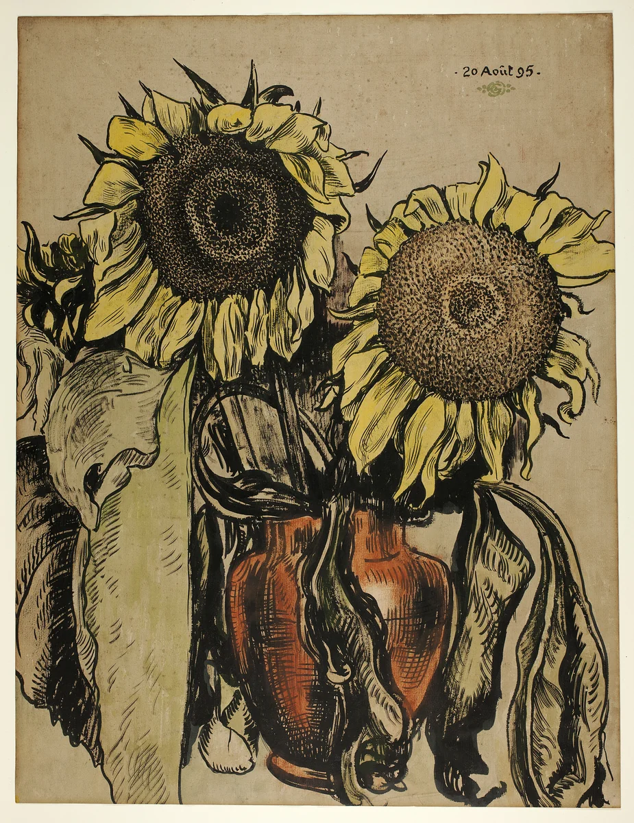 Sunflowers by Georges Lemmen, painting, 1895