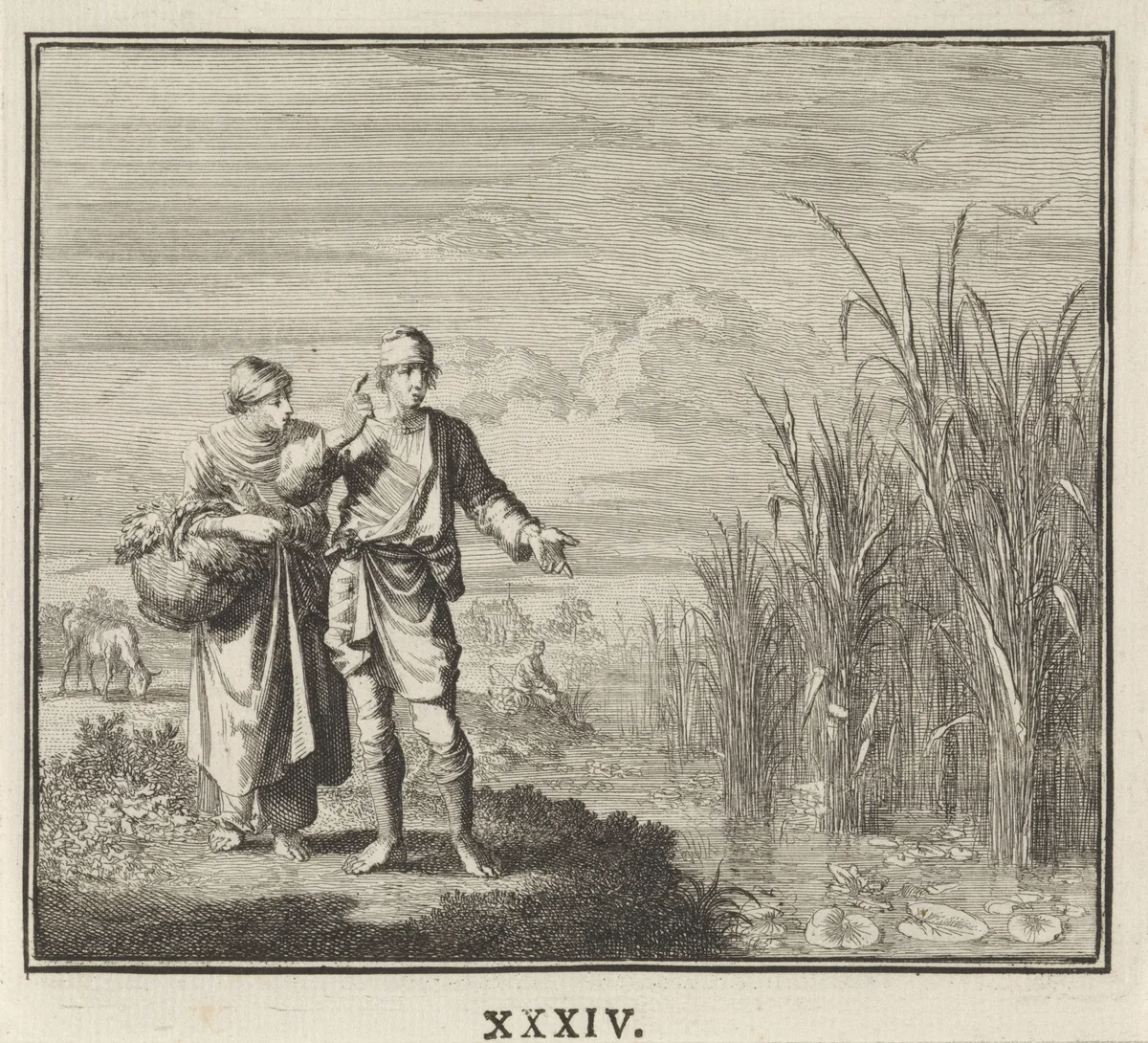 Embleem: moeras by Jan Luyken, print, 1695-1705