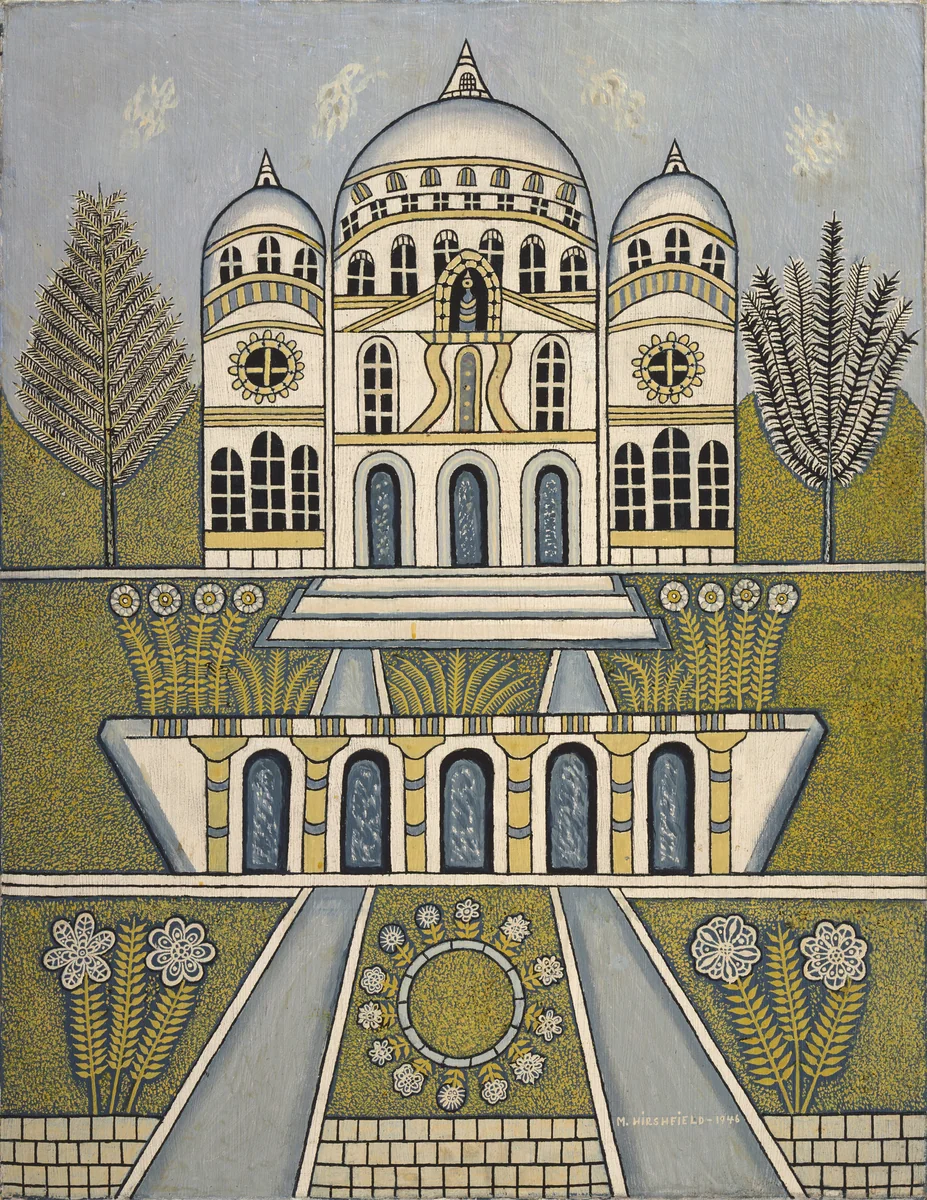 Parliamentary Buildings by Morris Hirshfield, painting, 1946