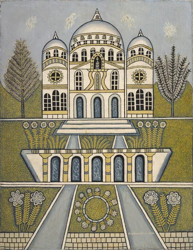 Parliamentary Buildings by Morris Hirshfield, painting, 1946