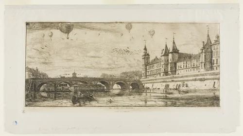 Pont-au-Change, Paris by Charles Meryon, print, 1854