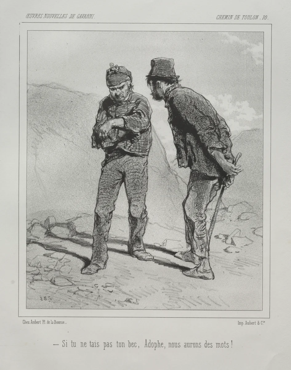 Chemin de Toulon by Paul Gavarni, print, 1824-1866