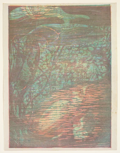 Frightened Nymph (Nymphe Effraye) by Paul Herrmann, print, 1896