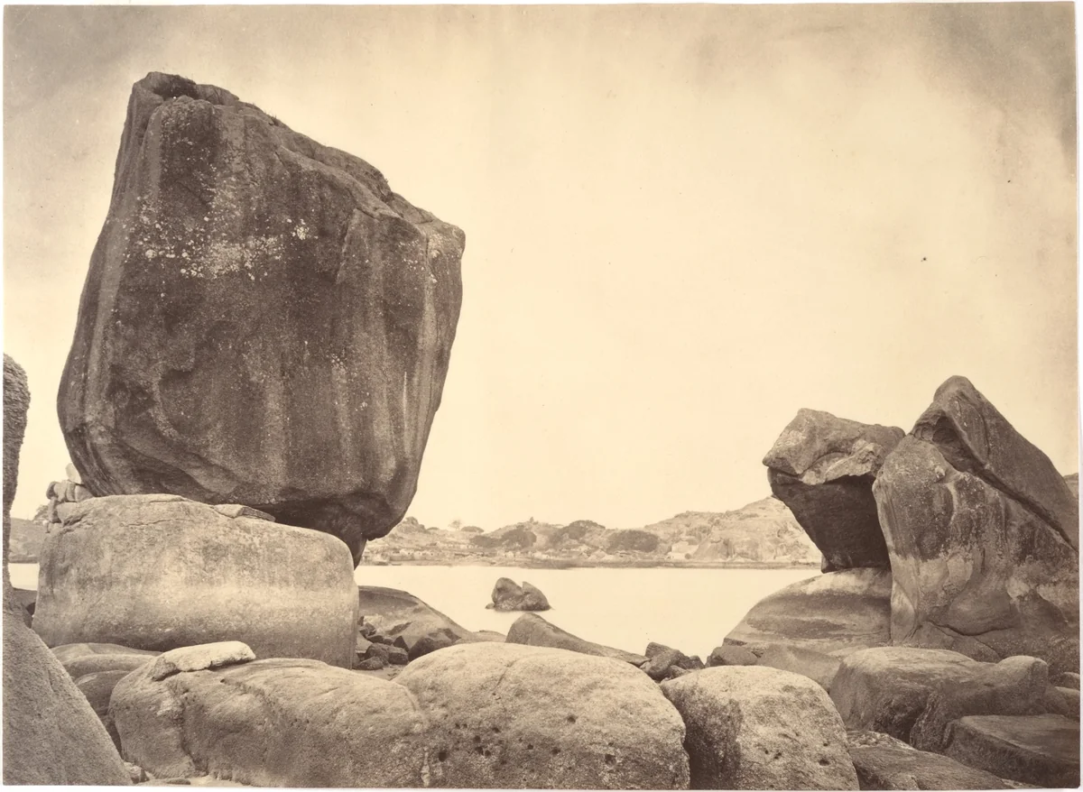 Peculiar shaped Rocks on Kulangsu Island, Amoy by John Thomson, photograph, 1869