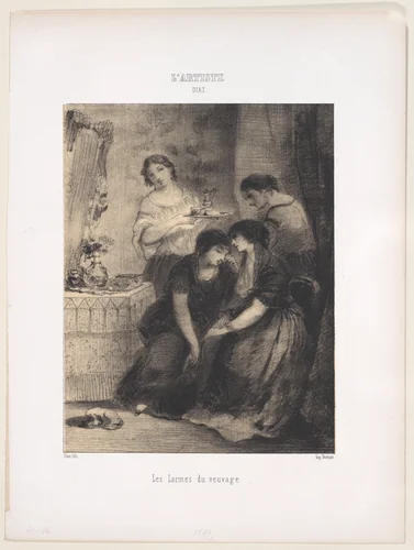 Les Larmes du veuvage by Narcisse Virgile Diaz de la Peña, print, 1830-1876