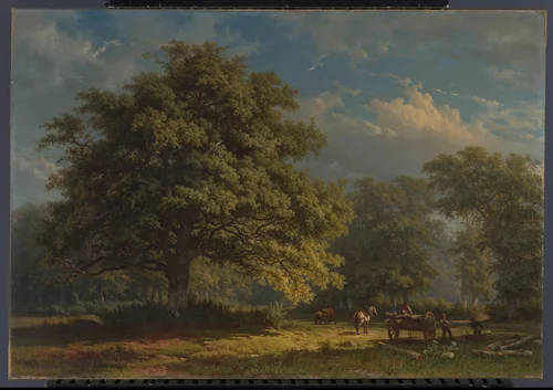 Gezicht in het Bentheimse bos by George Andries Roth, painting, 1870