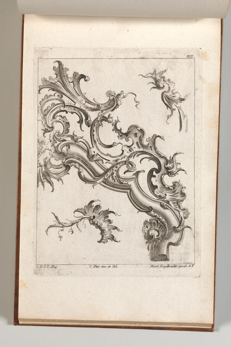 Various Designs for Rocaille Ornaments, Plate 4 from an Untitled Series of Rocaille Ornaments for Frames by Jacob Gottlieb Thelot, book, 1745-1755