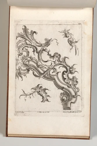 Various Designs for Rocaille Ornaments, Plate 4 from an Untitled Series of Rocaille Ornaments for Frames by Jacob Gottlieb Thelot, book, 1745-1755