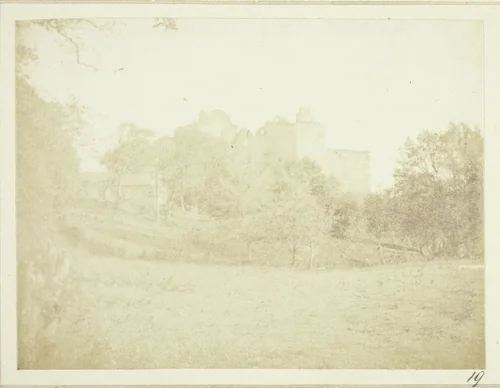 "The same scene from the other side," The Castle of Doune by William Henry Fox Talbot, photograph, 1844