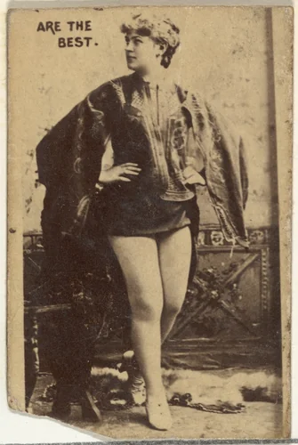 [Actress posing with hands on hips], from the Actors and Actresses series (N145-6) issued by Duke Sons & Co. to promote Duke Cigarettes by W. Duke, Sons & Co., photograph, 1880-1889