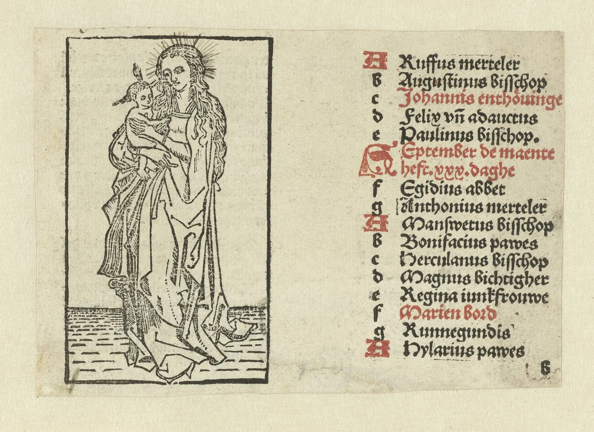 Madonna met kind by anonymous, print, 1490-1510