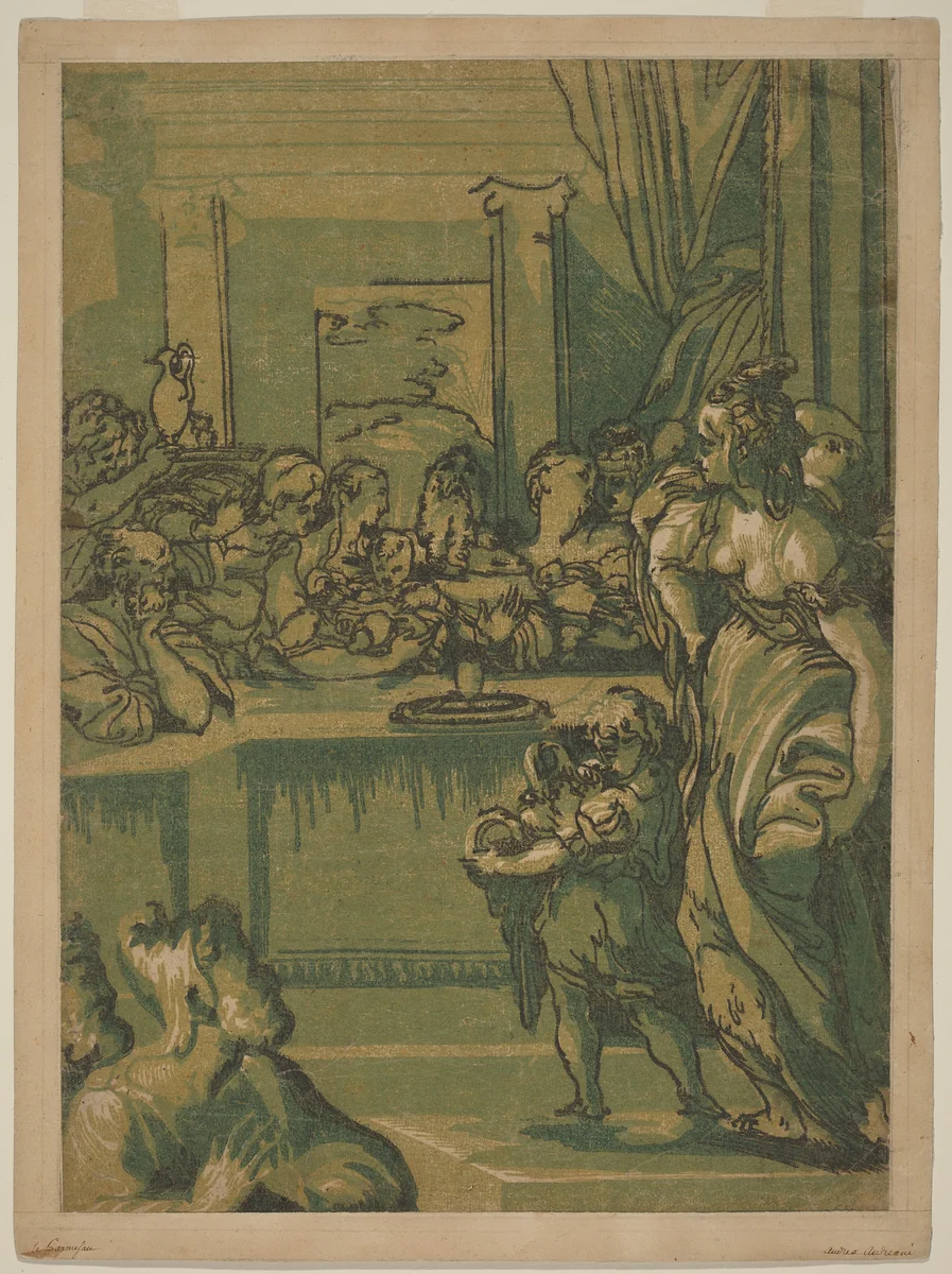 The Presentation in the Temple by Parmigianino, print, 1500-1599