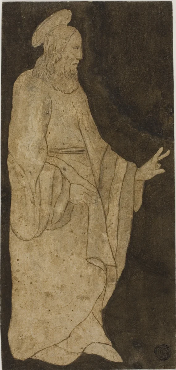 Christ Blessing by Orazio de' Ferraro, drawing, 1600-1699