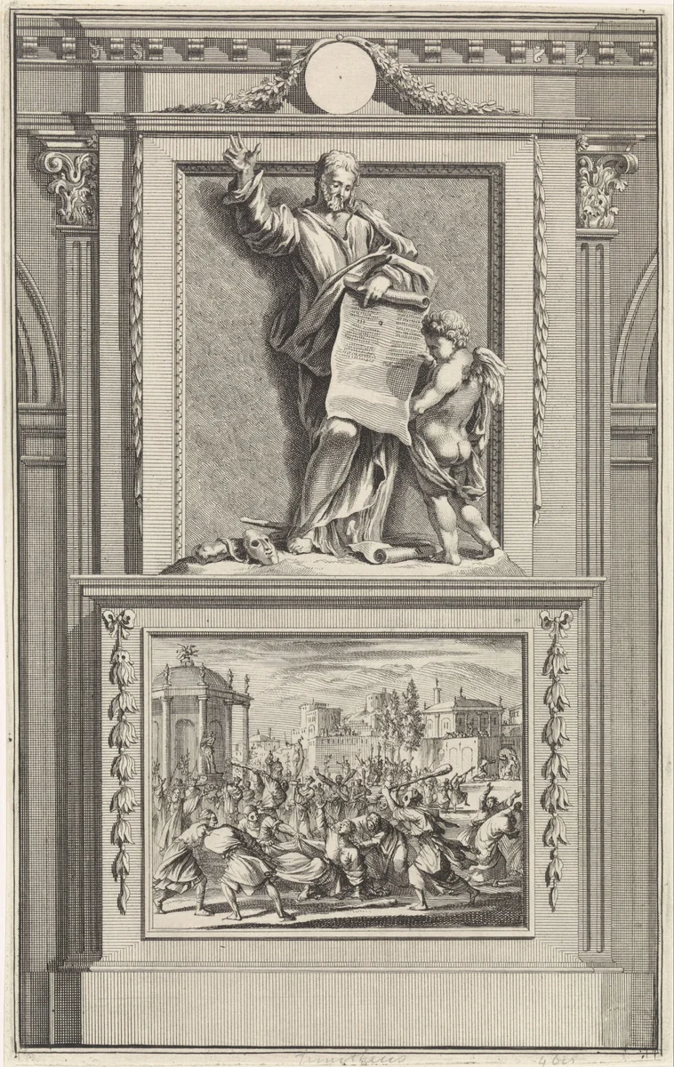 Apostel Timotheüs by Jan Luyken, print, 1698
