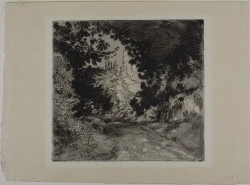 Le Chemin de Coutures, à Sèvres by Felix Bracquemond, print, 1871