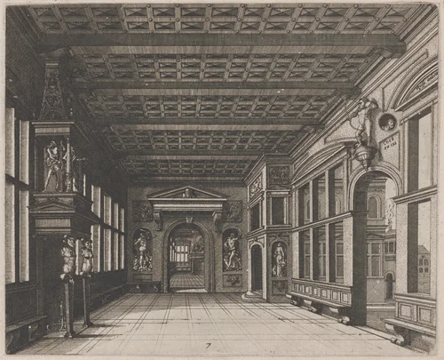 Interior with a View into a Second Room with Chimney by Lucas van Doetechum
Johannes van Doetechum the Elder
Hans Vredeman de Vries
Hieronymus Cock, portfolio, 1560