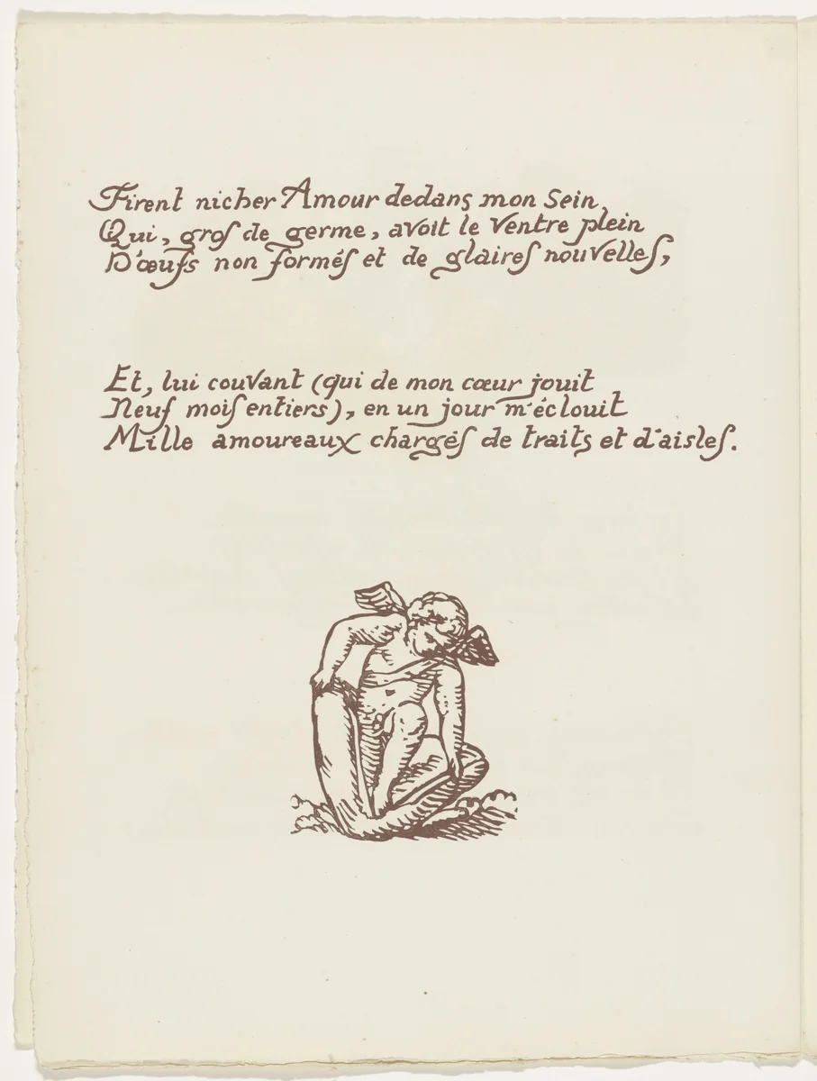 Tailpiece (folio 15 verso) from Les Amours (The Loves) by Émile Bernard, illustrated book, 1915