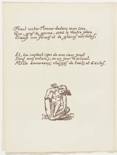 Tailpiece (folio 15 verso) from Les Amours (The Loves) by Émile Bernard, illustrated book, 1915