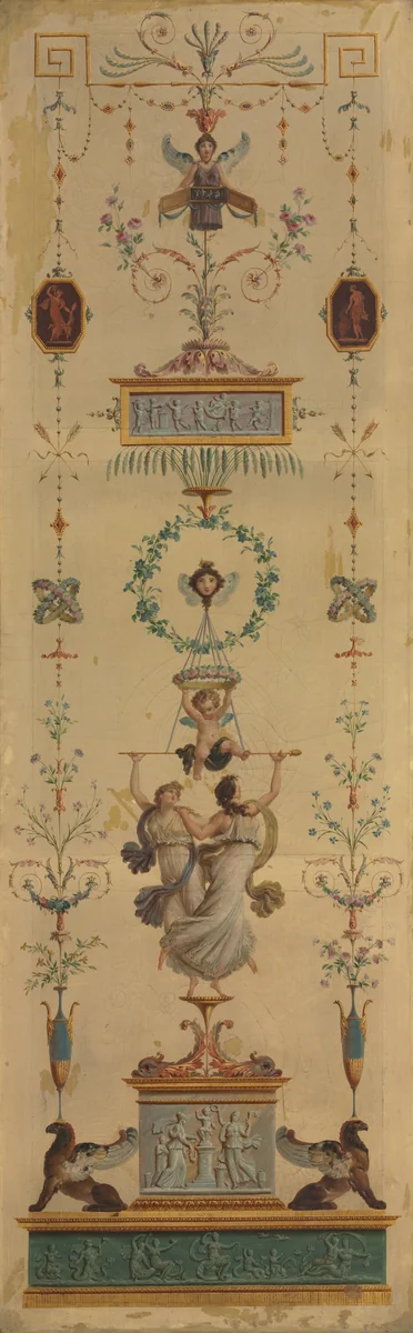 Decorative Panel by Pierre Rousseau, painting, 1790-1799