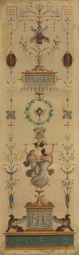 Decorative Panel by Pierre Rousseau, painting, 1790-1799