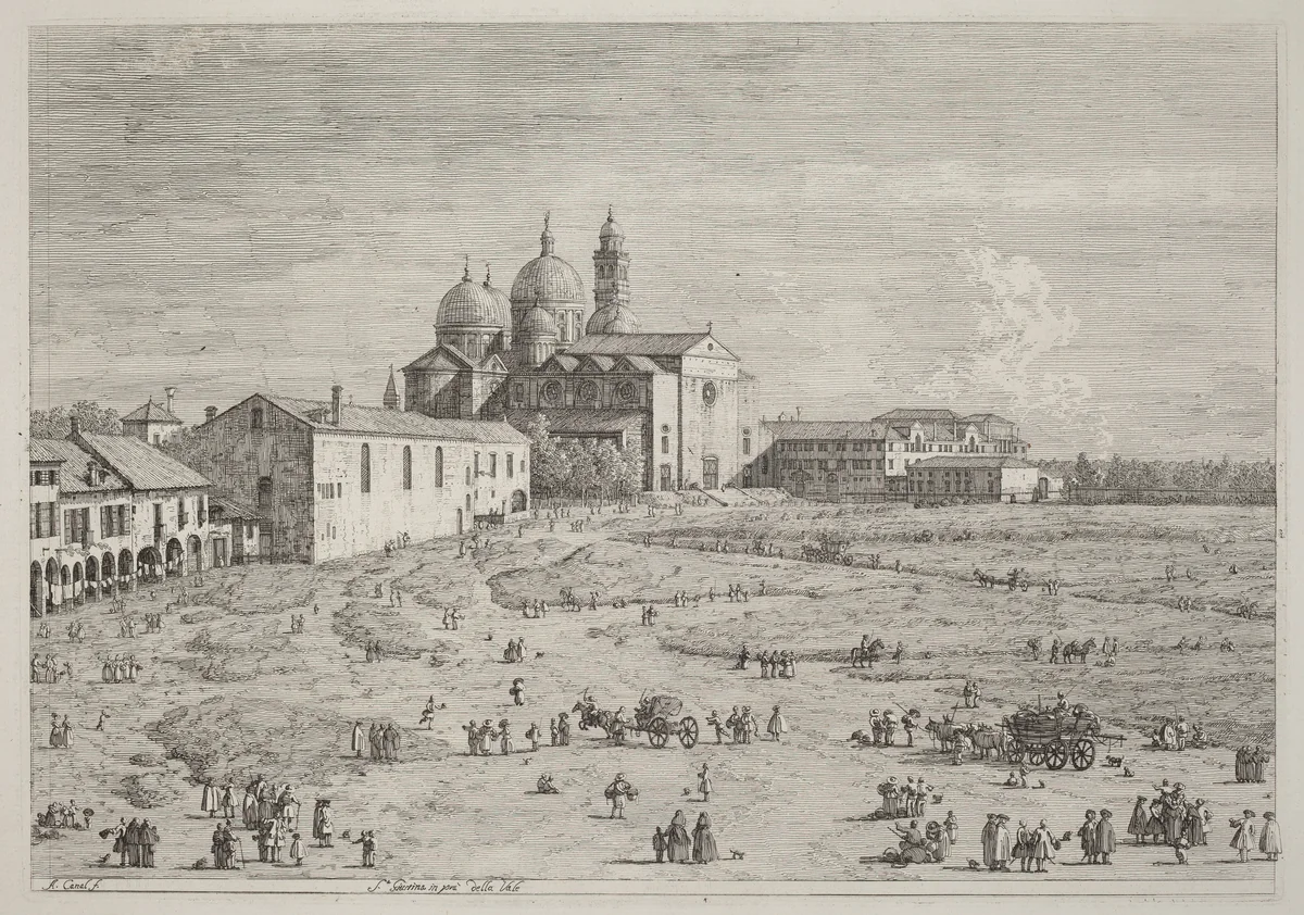 S. Giustina in pra della Vale by Canaletto, print, 1735-1746